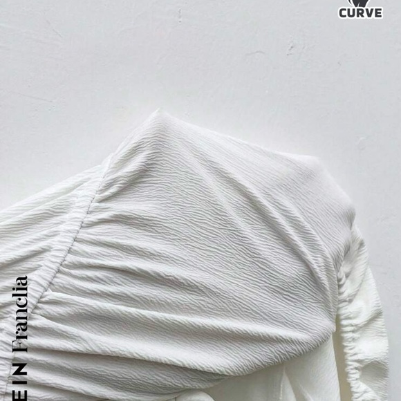 White Ruffle Sleeve Top - Picture 4 of 4